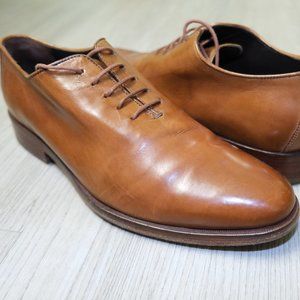 Cole Haan Men's Grand.OS Wholecut Oxford Dress Shoes Tan 100% Leather - US 8.5